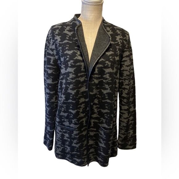 Elliott Lauren Vintage Wool Jacket – Black & Gray Statement Outerwear M - Picture 6 of 8